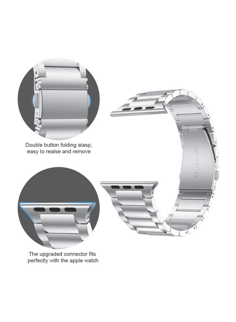 ELTRAZONE Stainless Steel Strap Metal Bracelet for Apple Watch Series 6/5/4/3/2/SE - 38/40 mm - Image 3
