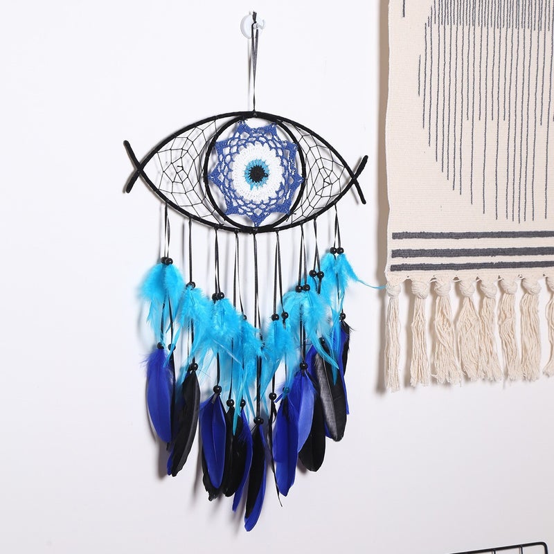 Wall Turkish Eye Nordic Dream Catcher Bohemian Wall Decoration Dream Catcher Bohemian Woven Wall Hanging - Image 1