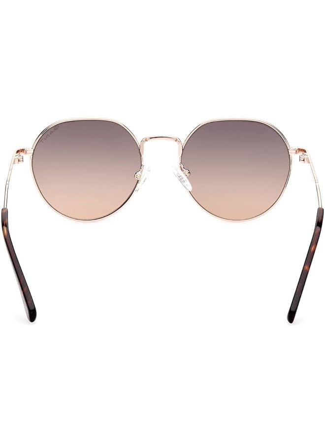 GANT GA809028B53 Round Shape Polarized Sunglasses for Women 53 mm Lens Size Shiny Rose Gold/Gradient Smoke - Image 4