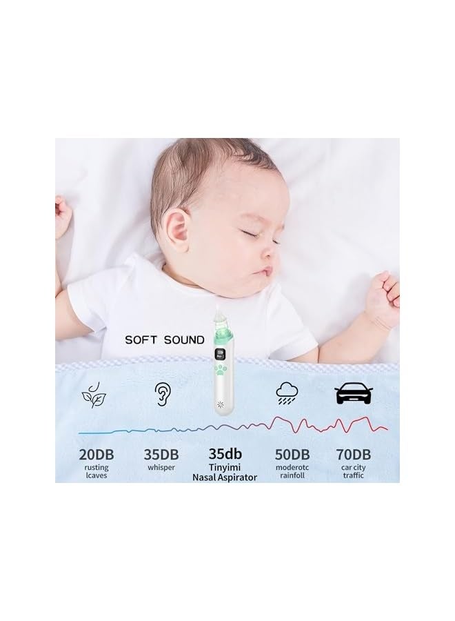 Nasal Aspirator for Baby - Electric Nose Aspirator for Toddler, Baby Nose Sucker, Automatic Nose Cleaner with 3 Silicone Tips, 3 Adjustable Suction Level, Music and Light Soothing Function - Image 5