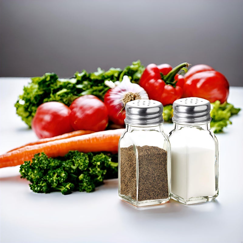 بنايد مجموعة هزازات الملح والفلفل من الزجاج الشفاف لأدوات المطبخ وطاولة الطبخ - Image 3