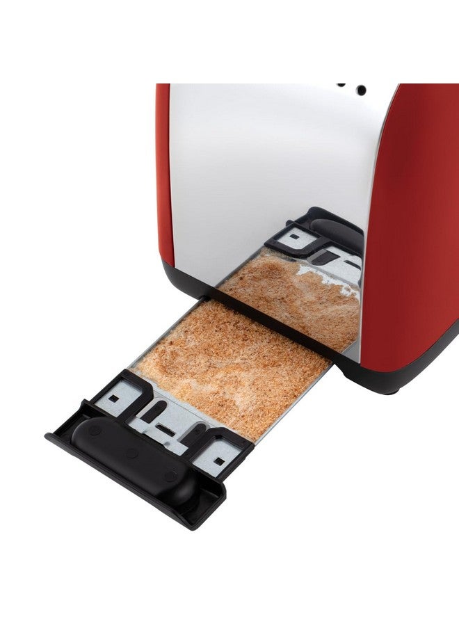 Russell Hobbs Russell Hobbs 2 Slice Toaster Colours Plus | Stainless Steel Red (Extra Wide Toast Slots, Including Bun Attachment, 6 Browning Levels + Defrost Function, Lift & Look Function, 1600W) | 26554-56 - Image 5