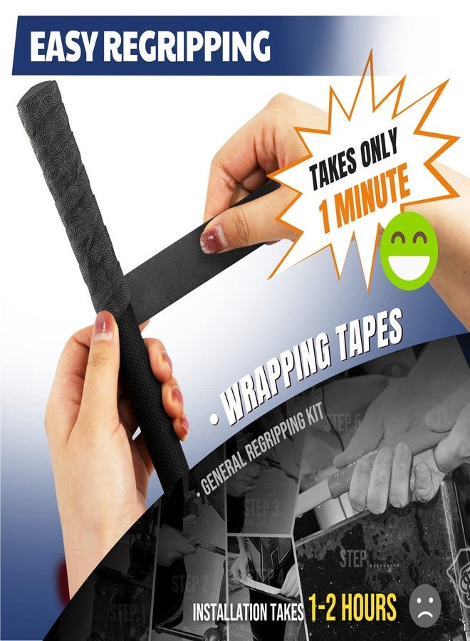 JAYA Golf Grip Wrapping Tapes – Black Regripping Solution for Clubs, Tacky PU Overgrips in 15-Pack for a Fresh New Grip Experience - Image 2
