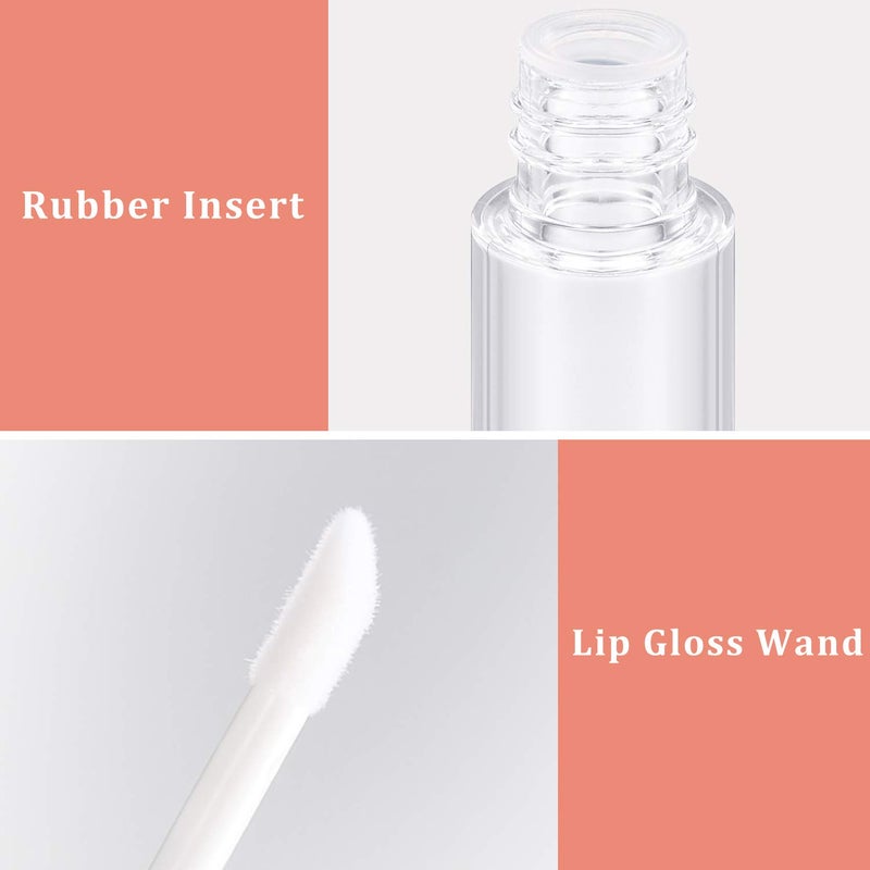 Blulu 30 Piece Lip Gloss Tube 10 ml Empty Refillable Lip Balm Bottle Clear Plastic Gloss Container Reusable Lipstick Bottle with Rubber Insert for Lipstick(10 ml,Assorted Colors)  - Image 3