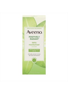 Aveeno Positively Radiant Daily Facial Moisturizer with Total Soy Complex and Broad Spectrum SPF 30 Sunscreen, Oil-Free and Non-Comedogenic, 2.5 fl. oz  - Image 2