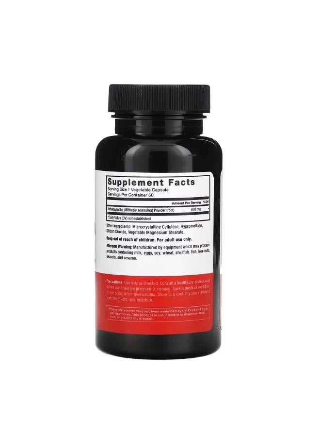Force Factor Ashwagandha  600 mg  60 Vegetable Capsules - Image 2