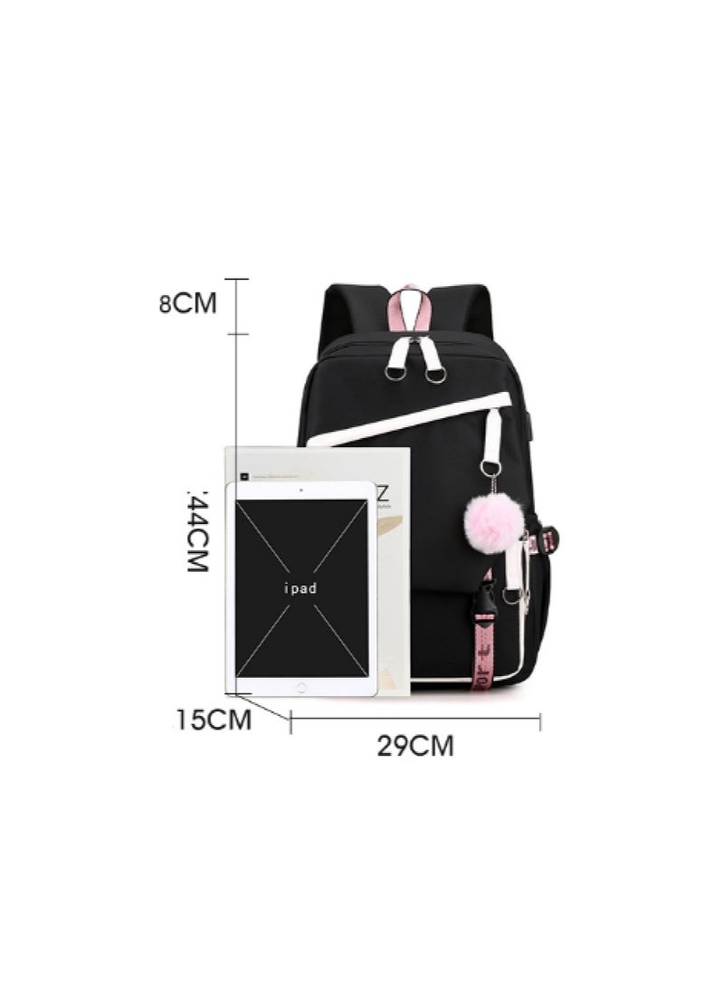 Generic - Student schoolbags - backpacks can hold 14-inch computers/water cups/clothes, etc. -: Hello Kitty - Image 1