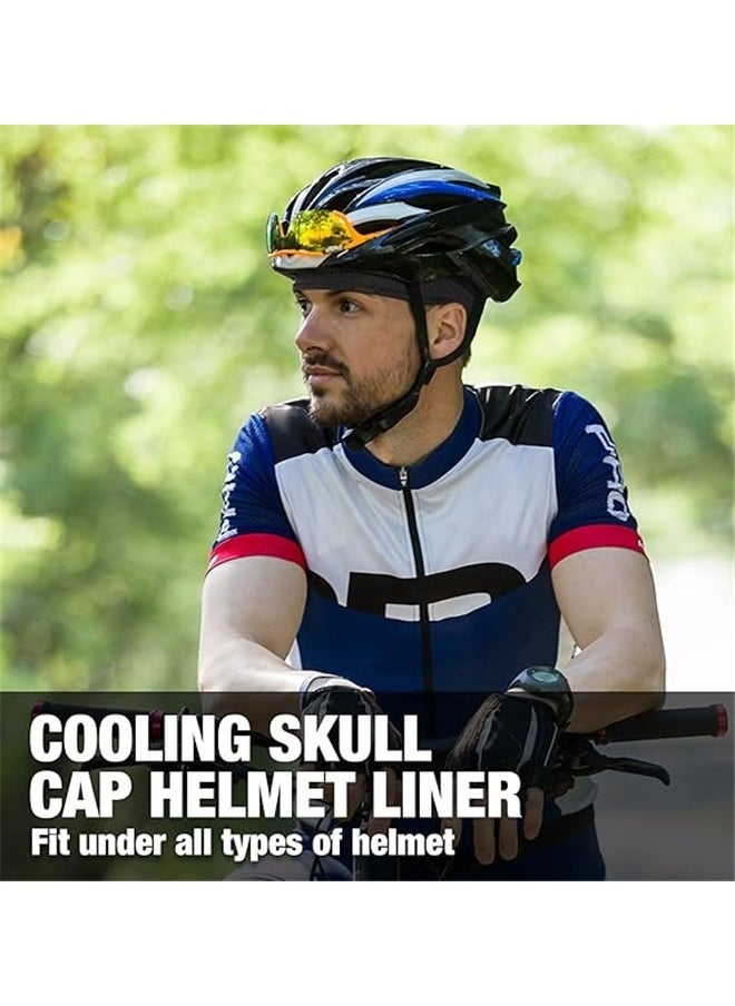 yongsheng UV Protected Cycling Bandana 24x17cm,Caps Helmet Liner, Breathable Cycling Cap,Cooling Mesh Under Helmet Motorcycle Hard Hat Liner for Men Women  - Image 4