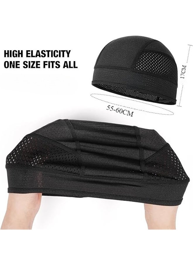 yongsheng UV Protected Cycling Bandana 24x17cm,Caps Helmet Liner, Breathable Cycling Cap,Cooling Mesh Under Helmet Motorcycle Hard Hat Liner for Men Women  - Image 3