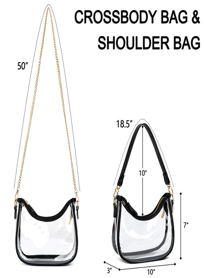 KKXIU Clear Purse Shoulder Bag for Women Cute Hobo and Tote Handbags Concert Clear Bags for Stadium Events - Image 4