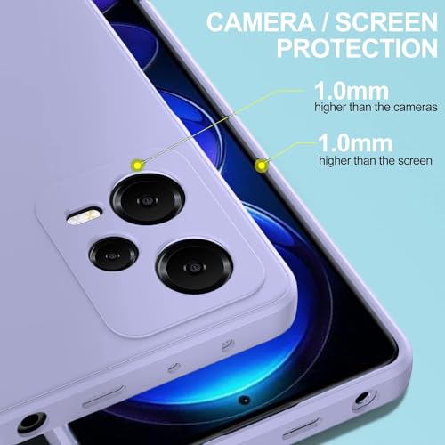 DIZORO Compatible with Mi Redmi Note 12 Pro 5G Back Cover with Upgraded Square Edges for Camera Protection Shockproof Flexible Matte Liquid Silicone Mobile Phone Case (Purple) - Image 3