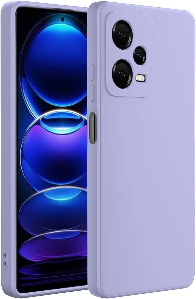 DIZORO Compatible with Mi Redmi Note 12 Pro 5G Back Cover with Upgraded Square Edges for Camera Protection Shockproof Flexible Matte Liquid Silicone Mobile Phone Case (Purple) - Image 2