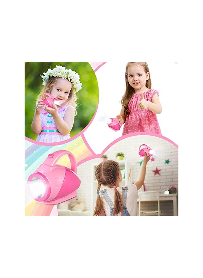 promass Kids Flashlight Glow in Dark Toddler Flash Light Easy Grip Handle Lightweight for Reading Camping Hiking Outdoor Activities Games Nature Exploration Pink 2PCS - Image 5