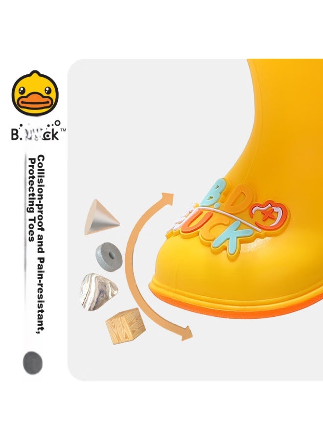 B.duck Children's Rain Boots, All-season Waterproof Boots For Boys And Girls, Toddler Elastic Ankle Boots, Rain Shoes, 5911 Pink, Size 28 - Image 2