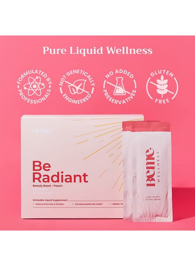 Beme Beradiant Hydrolyzed Liquid Collagen Shot ; Joint Skin Nail & Hair Support In Convenient Sachet ; 2500Mg Hydrolyzed Fish Collagen Peptides + Coq10 + Vitamin C ; 30 Day Supply - Image 4