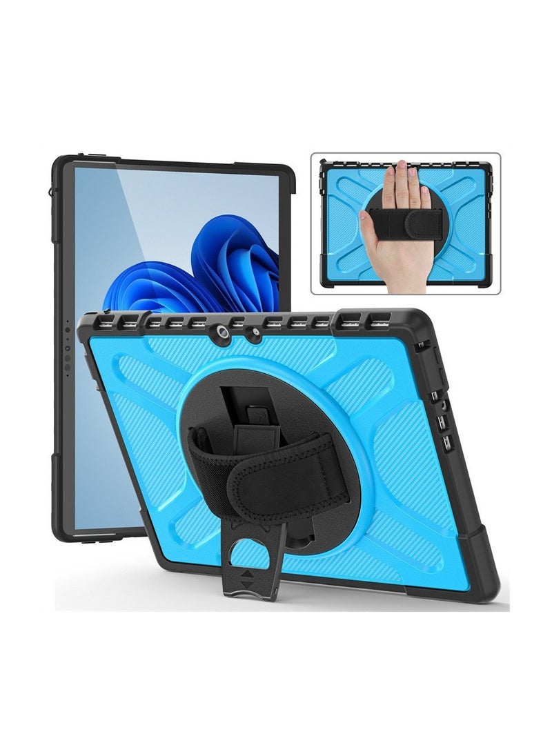 General Compatible with Microsoft Surface Pro 9/10/11 Cases 13-inch, Heavy Duty Rugged Shockproof Drop Case with 360 Degree Swivel Stand, Hand Strap Compatible Keyboard Cover Keyboard 