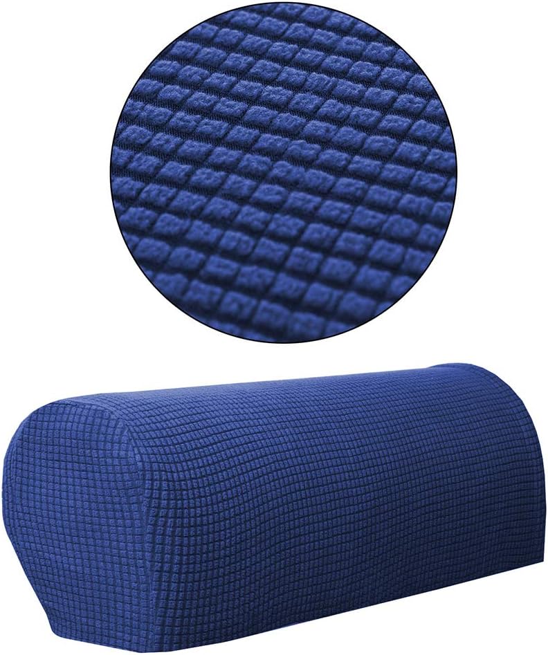 klarakoSet Of 6 Sofa Armrest Cover Stretch Fabric For Couches Armchairs Recliners klarakoDark Blue - Image 4