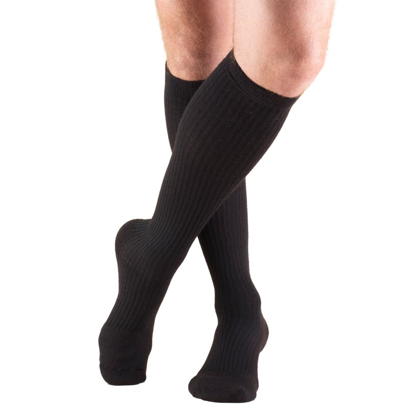 Truform Compression Socks, 15-20 mmHg, Men's Gym Socks, Knee High Over Calf Length, Black, Medium - Image 2
