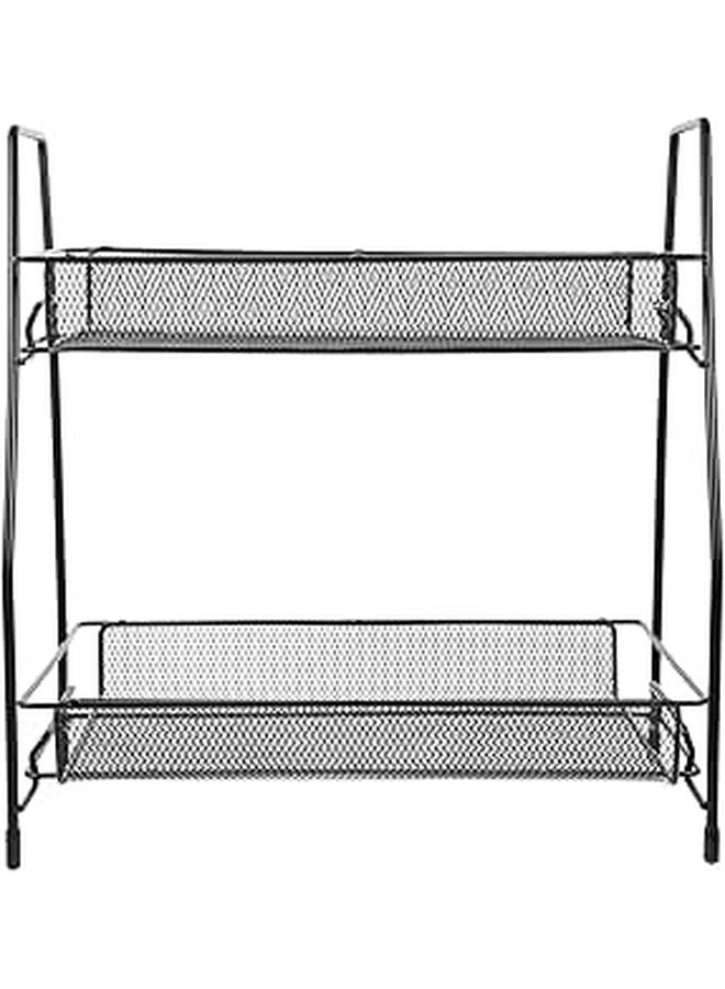 Double Layer Iron Spice Rack Detachable Kitchen Organizer For Seasonings And Supplies - Image 1