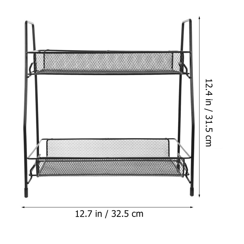 Double Layer Iron Spice Rack Detachable Kitchen Organizer For Seasonings And Supplies - Image 3