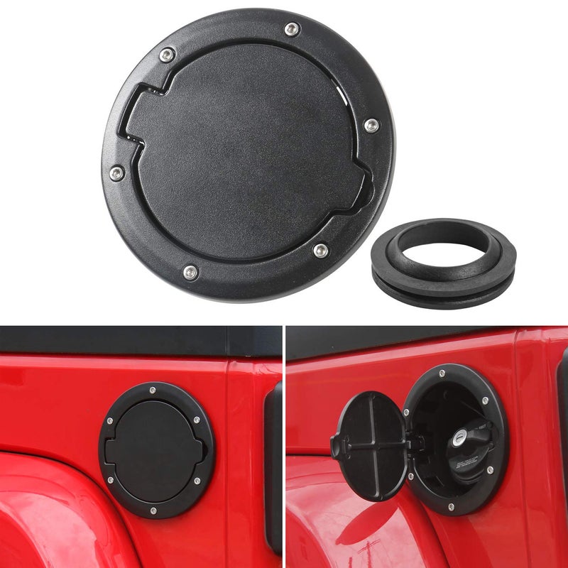 Gas Cap Fuel Door Gas Tank Cover for Jeep Wrangler JK Unlimited Sport Rubicon Sahara 20072018