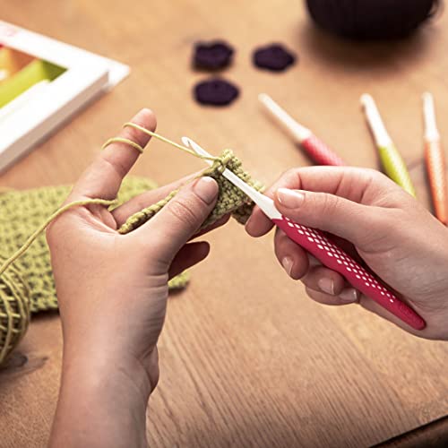 Prym Ergonomic Crochet Hook, Metal, White/Dark Violet, 18 cm x 10 mm - Image 5