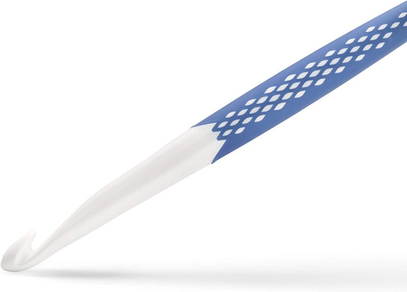 Prym Ergonomic Crochet Hook, Metal, White/Dark Violet, 18 cm x 10 mm - Image 3