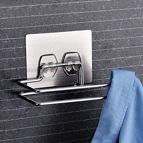 ZURATO Wall Mount Self Adhesive Toilet Paper Holder for Bathroom, Multi-Function Towel Holder for Kitchen, Tissue Paper Roll Holder (Steel Toilet Paper Holder) - Image 4