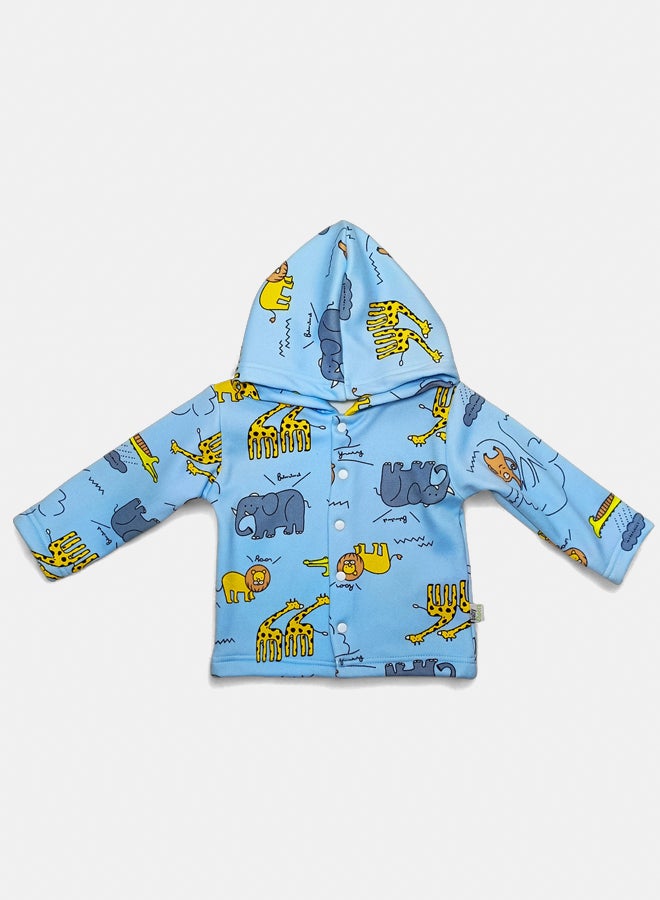 BabyShoora Baby Unisex Melton printed Winter Winter Pajama Set - Image 3