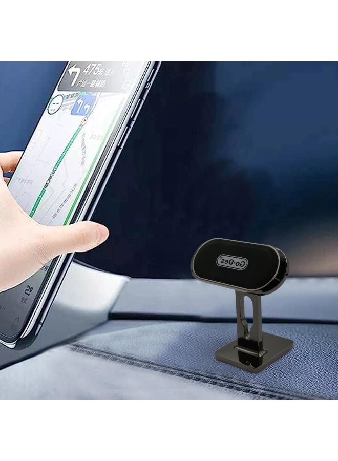 Go-Des GD-HD717 Magnetic Phone Holder for Car Dashboard, Home and Office, Strong Magnet Grip with 360° Rotation, Metal-Stand Design with Adhesive Base, Universal Mobile Mount Compatible with All Smartphones, Stable, Adjustable Support Stand - Image 5