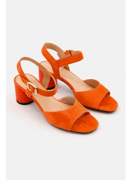 GEOX Women Ortensia Adjustable Buckle Sandals, Orange  - Image 1