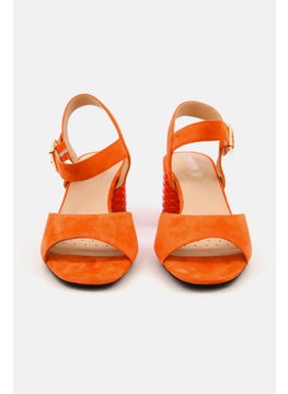 GEOX Women Ortensia Adjustable Buckle Sandals, Orange  - Image 3