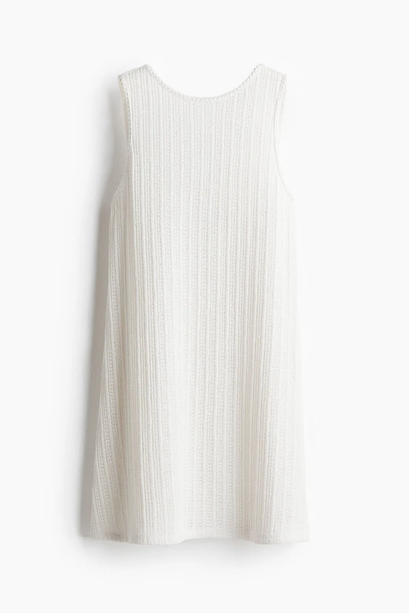 H&M Sleeveless textured-knit dress
