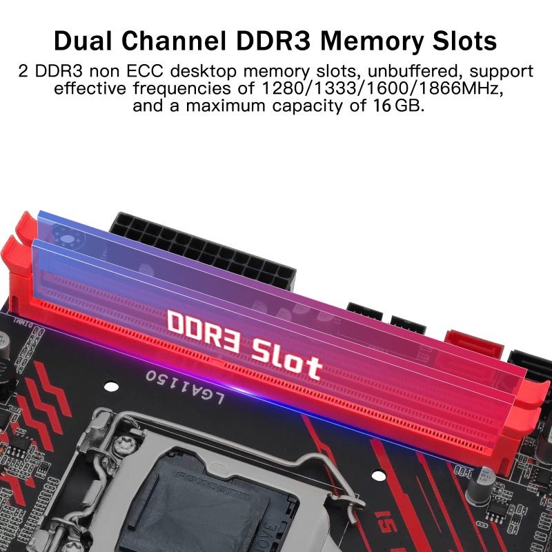 MACHINIST لوحة أم MACHINIST LGA 1150، H81 Micro ATX لوحة ألعاب إنتل الجيل الرابع لسطح المكتب تدعم 1333/1600MHz DDR3 ثنائية القناة بحد أقصى 16G، معالج i3 i5 i7/Xeon E3 V3، NGFF M.2، SATA 3 H81M-PRO - Image 3