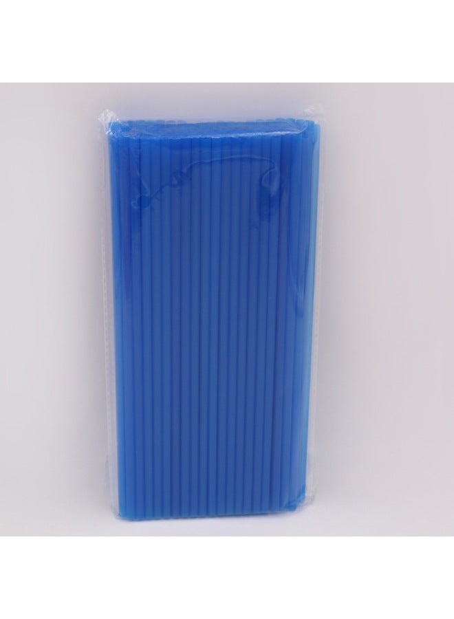 Disposable Straw Color Flat Straight Tube Beverage 6mm Children's Manual Diy Plastic Tube 100 12 Color-Color:Pink Straight Tube 100/bag-Specifications:0.6*26cm  - Image 4