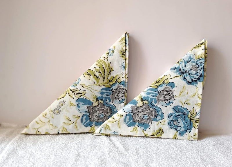 GURU JEE Table Napkin Cotton  Printed Cottons Cloth Napkins Floral Set of 6  100 Cotton Dinner Napkins 18x18 Inch  Washable Soft Cotton Napkin for Everyday Use - Image 2