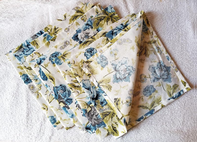 GURU JEE Table Napkin Cotton  Printed Cottons Cloth Napkins Floral Set of 6  100 Cotton Dinner Napkins 18x18 Inch  Washable Soft Cotton Napkin for Everyday Use - Image 4