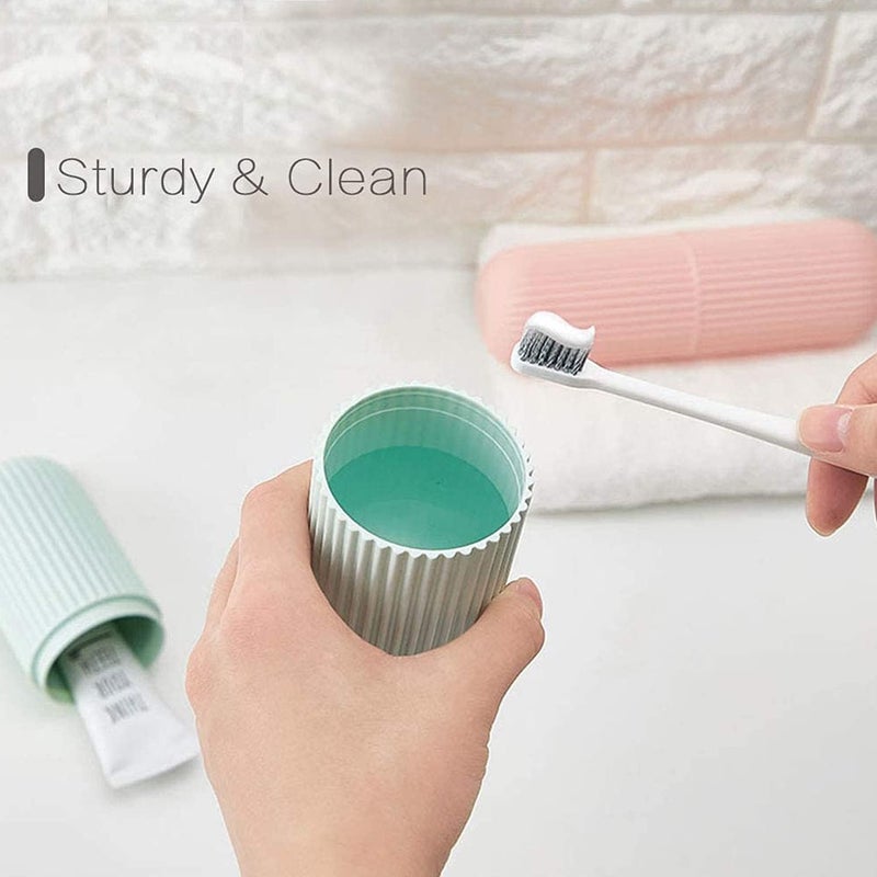 RECLUSE Plastic Capsule Shape Travel Toothbrush, Portable Travel Toothbrush Holder, For Camping, Traveling, Home, Business, Bathroom (1) (Multicolor) - Image 3