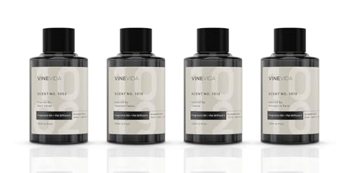 VINEVIDA 4pk Hotel Fragrance Collection Cold Air Diffusers Scents No1002 No1019 No1012 No1010 - Image 1