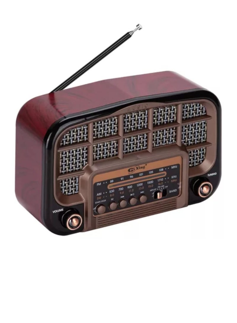 PUXING Radio AM/ FM/ Mp3 Bluetooth and Wireless Connection Recargable Solar Panel - Image 1