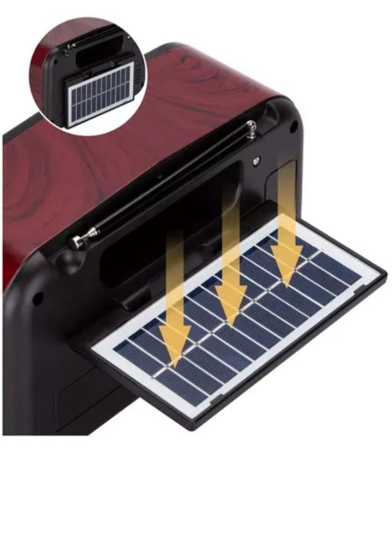 PUXING Radio AM/ FM/ Mp3 Bluetooth and Wireless Connection Recargable Solar Panel - Image 3