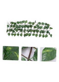 DRAMA HOME 20pcs Expandable Fence with Artificial Plants Green/Brown size 43x26cm  - Image 2