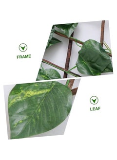 DRAMA HOME 20pcs Expandable Fence with Artificial Plants Green/Brown size 43x26cm  - Image 3