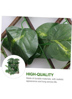 DRAMA HOME 20pcs Expandable Fence with Artificial Plants Green/Brown size 43x26cm  - Image 4