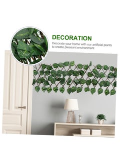 DRAMA HOME 20pcs Expandable Fence with Artificial Plants Green/Brown size 43x26cm  - Image 5