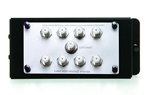 On-Q Legrand - OnQ 1X8 Enhanced Passive Video Splitter, Coaxial Cable Splitter for Quality Video, Cable Splitter Approved for Digital Cable, HDTV, and High-Speed Internet, 1GHz, VM1002 - Image 1