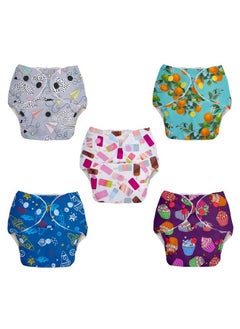 Superbottoms Basic Pack Of 10 (5 Shell + 5 Insert) Freesize Adjustable, Washable And Reusable Cloth Diaper For Babies 3 Months -3 Years | One Size Adjustable Diapers | Assorted Prints  - Image 3