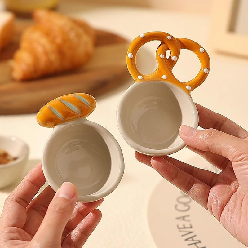 Creative Ceramic Bread Serving Dish Elegant Seasoning Plate for Artistic Table Setting Ceramic Plate - Image 3