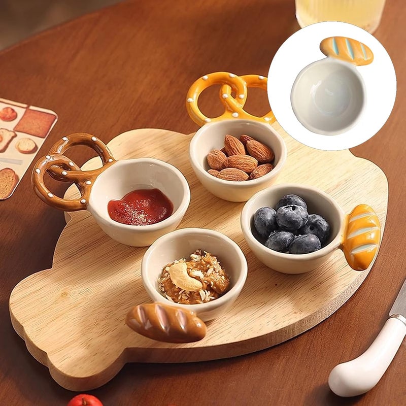 Creative Ceramic Bread Serving Dish Elegant Seasoning Plate for Artistic Table Setting Ceramic Plate - Image 2