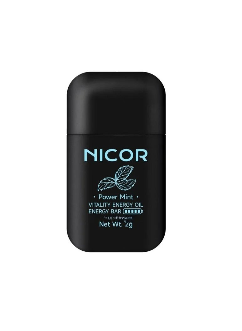 Nicor Nasal Stick Inhaler, Energizing Vitality Double Hole Energy Oil Bar, Natural Fresh Diffuser Sniffer, Energizing Aromatherapy Nasal Inhaler To Improve Nasal Congestion, (1pc, Mint, Black)  - Image 1
